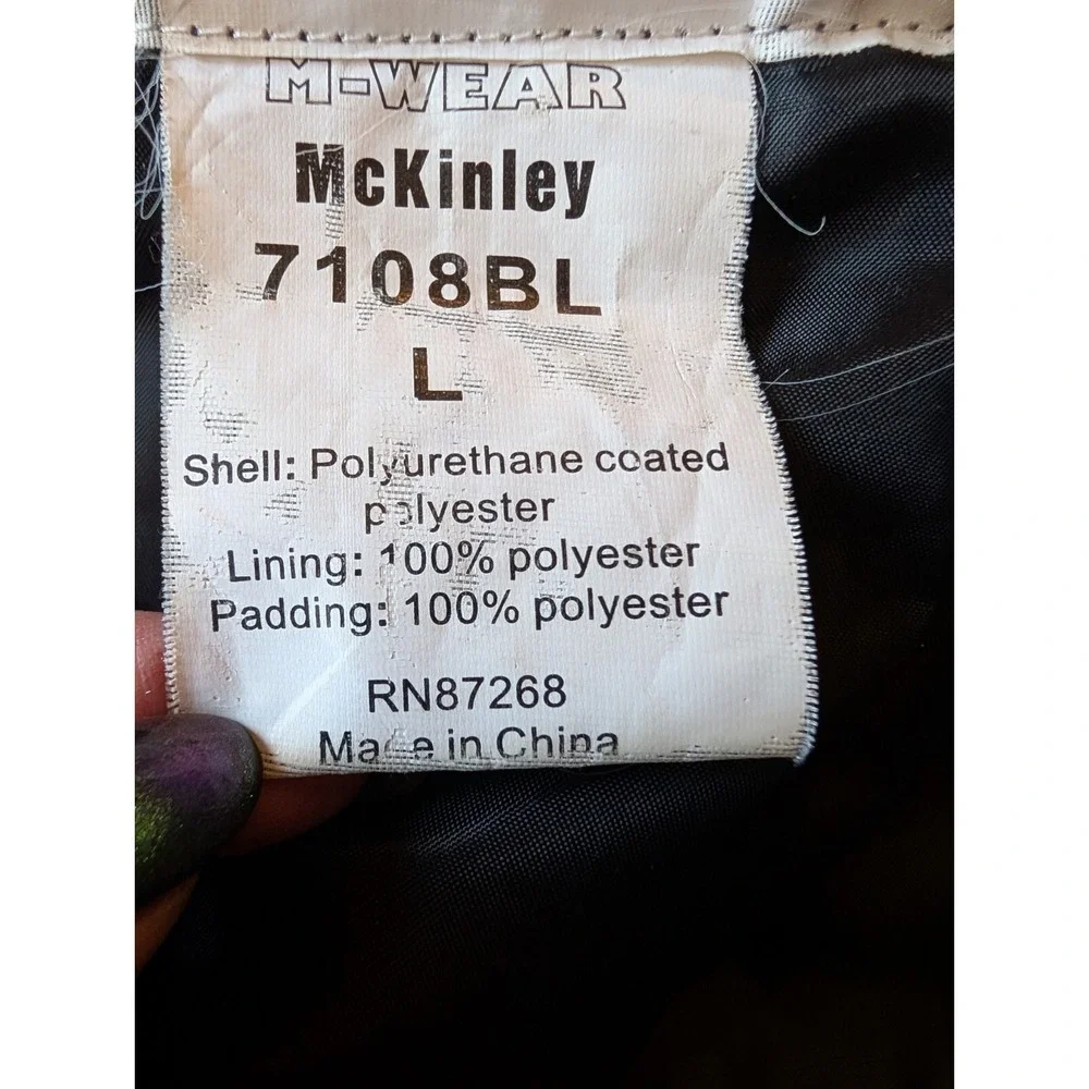 Large M-Wear‎ McKinley Ski Jacket  Black Navy Water Resistant Lightweight